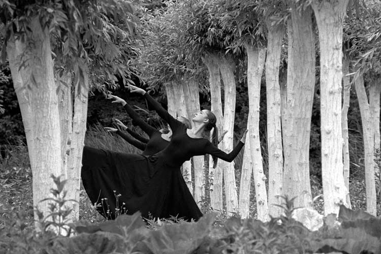 Land Art - Saenredam Project - ballet-dansers. 1997